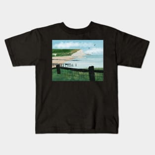 Seven Sisters Cliffs, England Kids T-Shirt